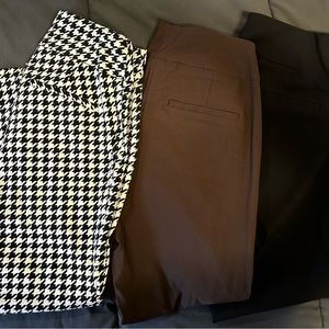 NY & CO women’s Large Pull On Ankle Pants (3 pairs)